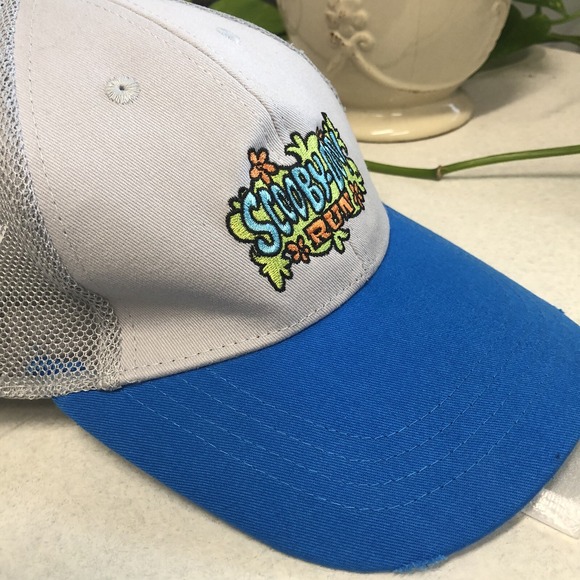 Hanna Barbera -Scooby-Doo RUN Gray Blue Mesh Back Adjustable Cap Hat - Picture 6 of 9